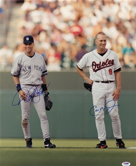 Derek Jeter & Cal Ripken Jr Signed 16x20 Color Photo (PSA/DNA)